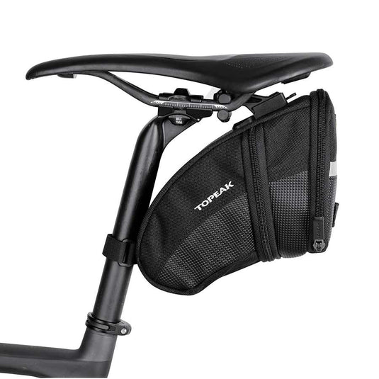 Topeak Aero Wedge Seat Bag Large Black Water Weather Resistant Cordura