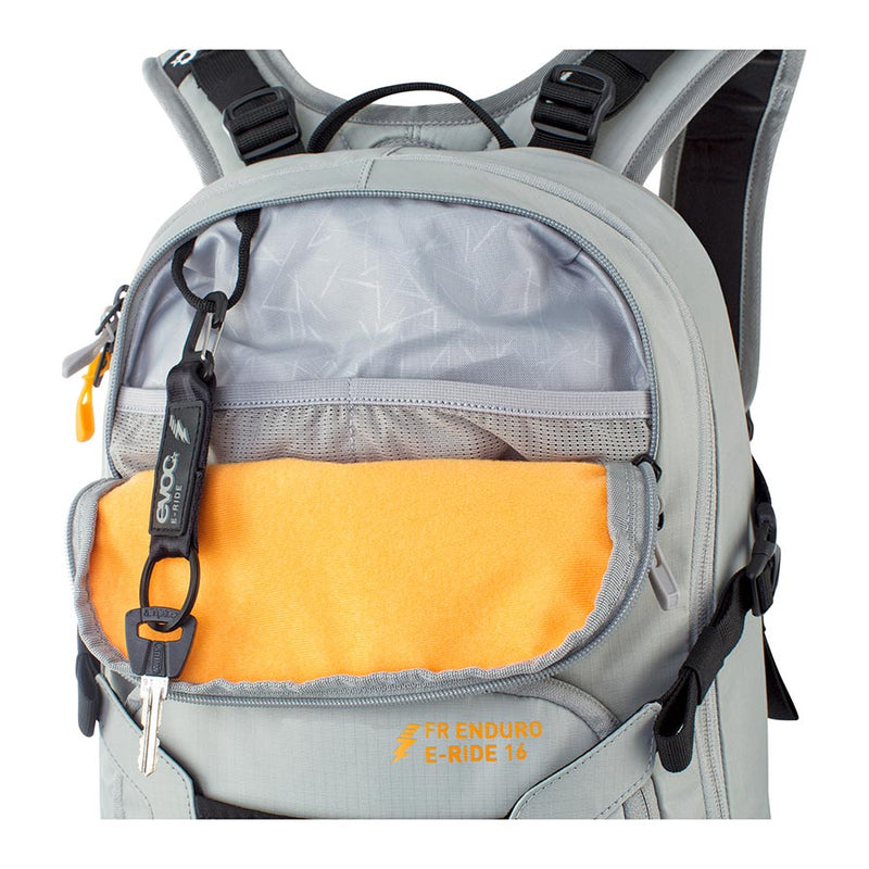 Load image into Gallery viewer, EVOC FR Enduro E-Ride 16 Protector backpack, 16L, Stone/Bright Orange, ML

