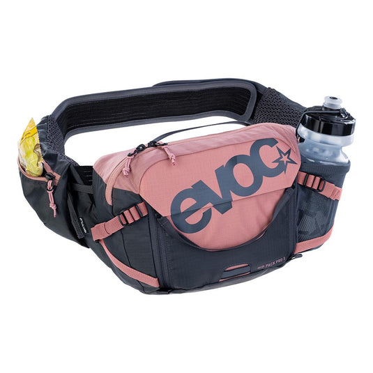 EVOC Hip Pack Pro 3 Hip Pack, 3L, Bladder not included, Dusty Pink/Carbon Grey