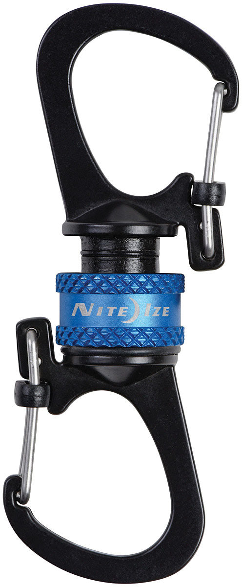 Load image into Gallery viewer, Nite Ize 360° Magnetic Lock Dual Carabiner - Blue Accessory Carabiners for Secure and Convenient Attachment
