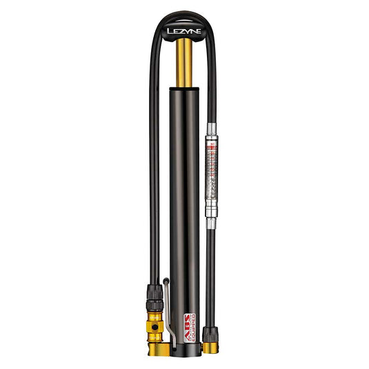 Lezyne Micro Floor Drive HVG Pump, ABS flip chuck, 90psi, Black, With Gauge