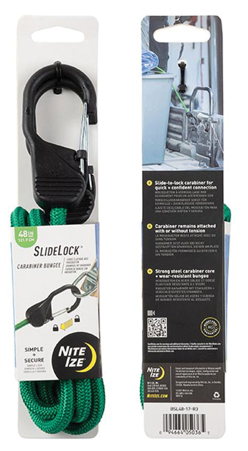 Load image into Gallery viewer, Nite Ize Slidelock Biner Bungee 48 Inch: Secure and Versatile Bungee Cord with Locking Carabiner
