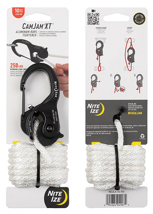 Nite Ize CamJam XT with 10 ft Rope - Ultimate Gear Tensioning System