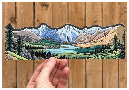 Adventure Awaits: Mountain Sticker Art Wrap for Outdoor Enthusiasts