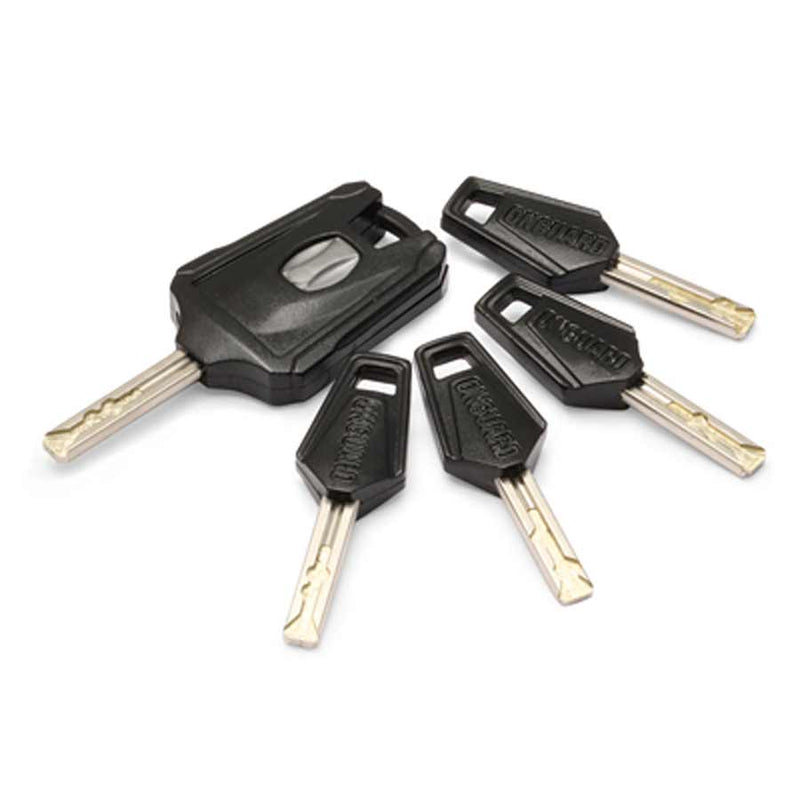 Load image into Gallery viewer, OnGuard Doberman Cable Lock 6' x 12m Diameter Gray Coiled Cable 5 Keys
