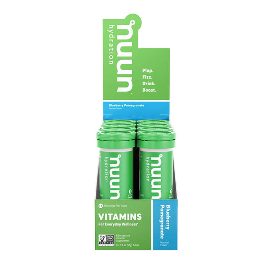 Nuun Vitamins Drink Mix Blueberry/Pomegranate, Box of 8, 12 servings