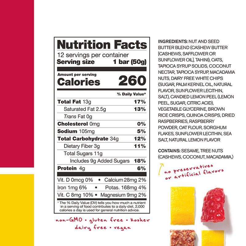 Load image into Gallery viewer, Skratch Labs Energy Bar Sport Fuel - Raspberries and Lemon, Box of 12
