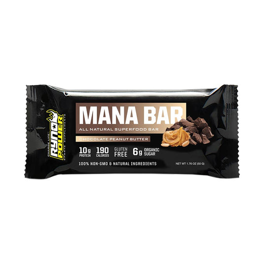 Ryno Power Mana Bar Superfood Protein Bar, 12/Box, Choc/Peanut