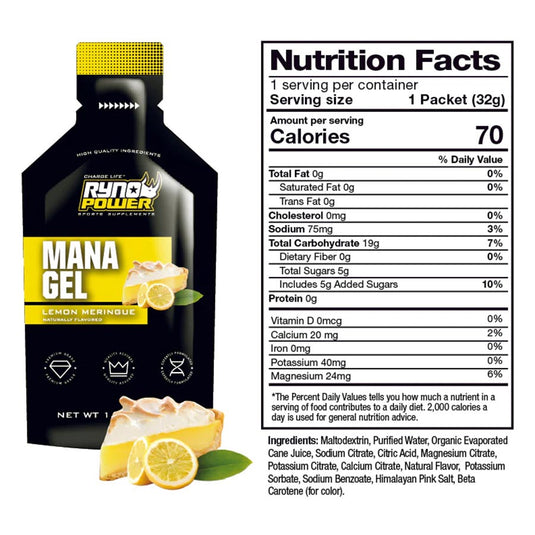 Ryno Power Mana Performance Gel Caddy, Lemon Meringue