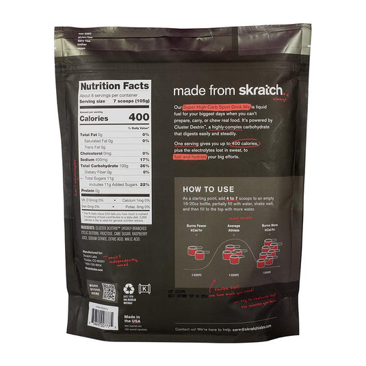 Skratch Labs Super High Carb Sport Mix - Raspberry, 16 Serving Pouch