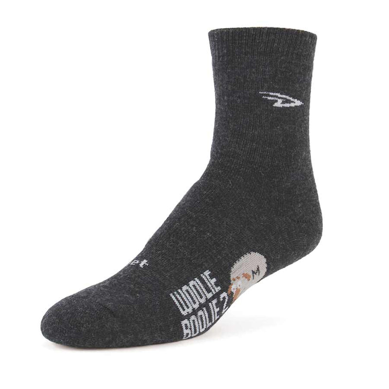 Load image into Gallery viewer, DeFeet Woolie Boolie 4" D-Logo Socks, 7-9, Charcoal
