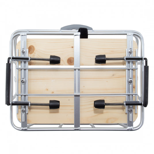 Sunlite Woody Rack Top Rear Basket Silver Alloy 11.8x15.7x7`