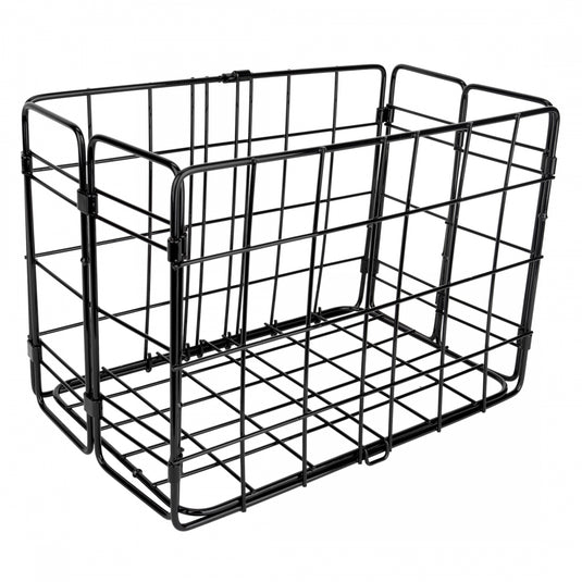 Wald-Products-Folding-Rear-Basket-Basket-Black-Steel-BG0023-Bicycle-Baskets