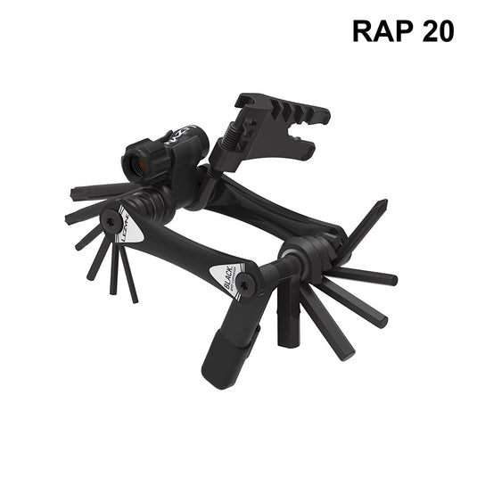 Lezyne Rap II - 20 Tubeless Multi Tool - 20 Tools, With Chain Tool, Tubeless Plug Kit, Co2 Inflator, Black