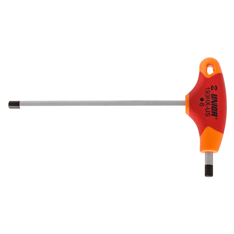 Load image into Gallery viewer, Unior T-Handle Hex Hex Wrench, 4mm, Red/Orange
