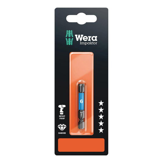 Wera 840/4 IMP DC Impaktor bits SB, Hex-Plus 6.0 x 50mm