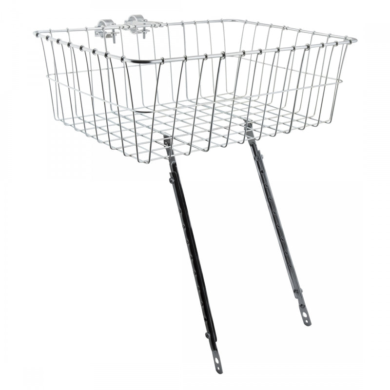 Load image into Gallery viewer, Wald-Front-Mount-Basket-Silver-Steel-BSKT0338-Bicycle-Baskets
