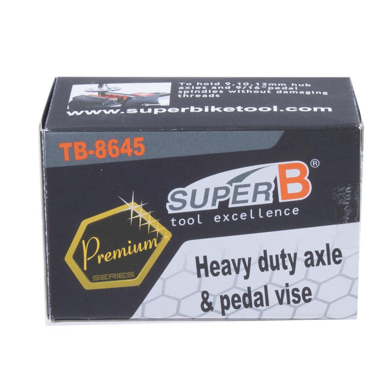 Load image into Gallery viewer, Super-B TB-8645 Axle vise for 9, 10, 12 hub axles and 9/16'' pedal spindles
