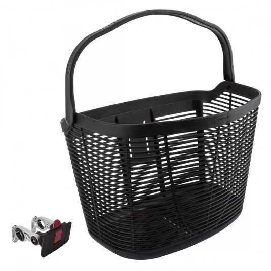 Sunlite-Matty-HD-Plastic-Basket-QR-Alloy-Bracket-Basket-Black-Composite-BSKT0403-Bicycle-Baskets