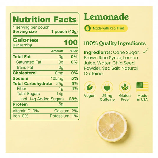 Huma Chia Energy Gel Box of 24 Energy Lemonade Box of 24
