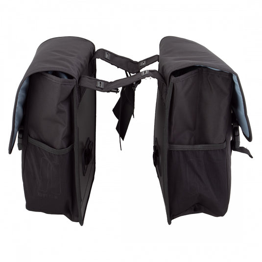 Basil Go Double Pannier Bag Black 13x6.3x15in UBS / Straps