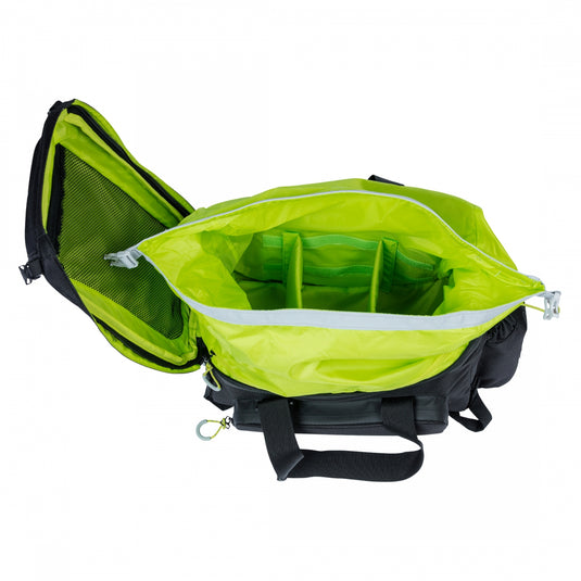 Basil Miles XL Pro Trunk Bag - 9-36L, Strap Mount, Black/Lime
