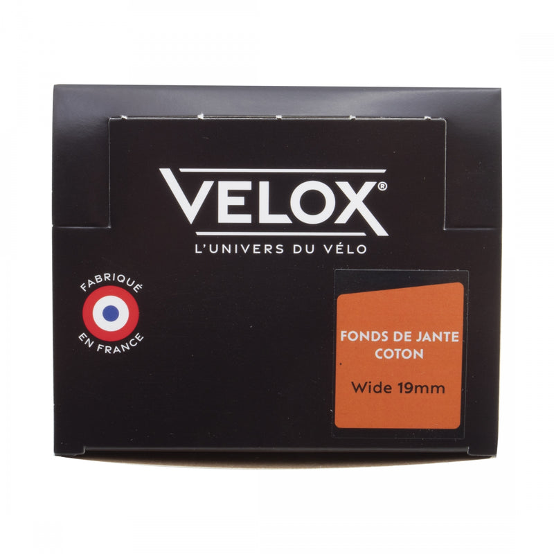 Load image into Gallery viewer, Velox 19mm Cloth Rim Tape Box of 10 Rolls Adhesive Rim Strips for Road Bicycles
