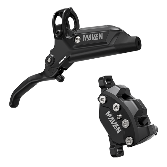 SRAM Maven Base Disc Brake and Lever - Front, 950mm Hose, Post Mount, 4-Piston, Aluminum Lever, SS Hardware, Diffusion