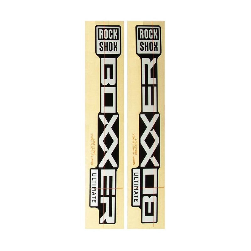 Load image into Gallery viewer, RockShox Decal Kit for BoXXer Ultimate D1, Silver for Gloss Black
