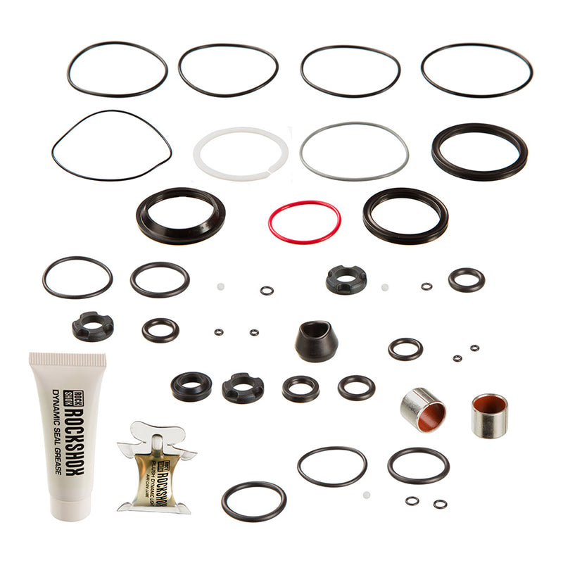 Load image into Gallery viewer, RockShox Rear Shock Service Kit - 200 Hour/1 Year, Nude/Bold (2022+), ThruShaft (2021-2024), Deluxe/Super Deluxe (2023+)
