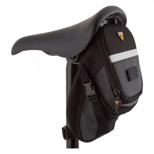 Topeak Aero Wedge Saddle Pack With Strap Mount Aero Wedge Pack Large W/strap Bike Accessories