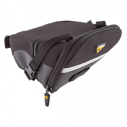 Topeak Aero Wedge Saddle Pack With Strap Mount Aero Wedge Pack Large W/strap Bike Accessories
