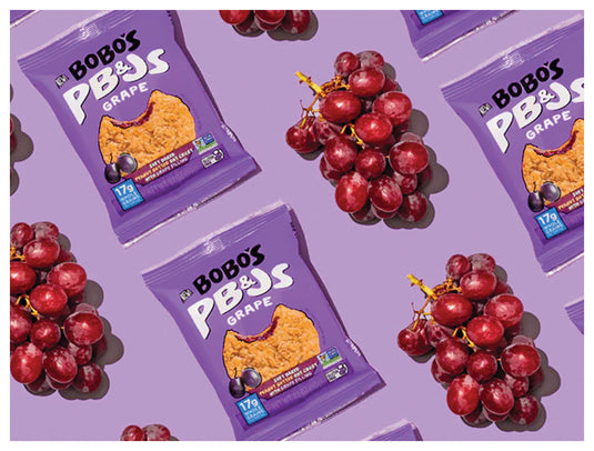 Bobo's Grape PB&J Oat Bar - A Delicious and Nutritious Snack! Pack of  12