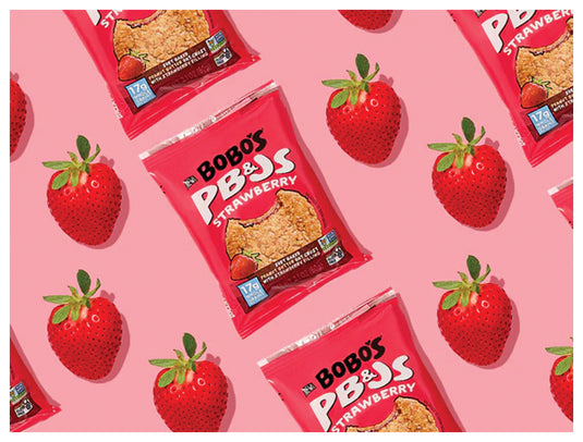 Bobo's Strawberry PB&J Oat Bar - A Delicious and Nutritious Snack! Pack of  12