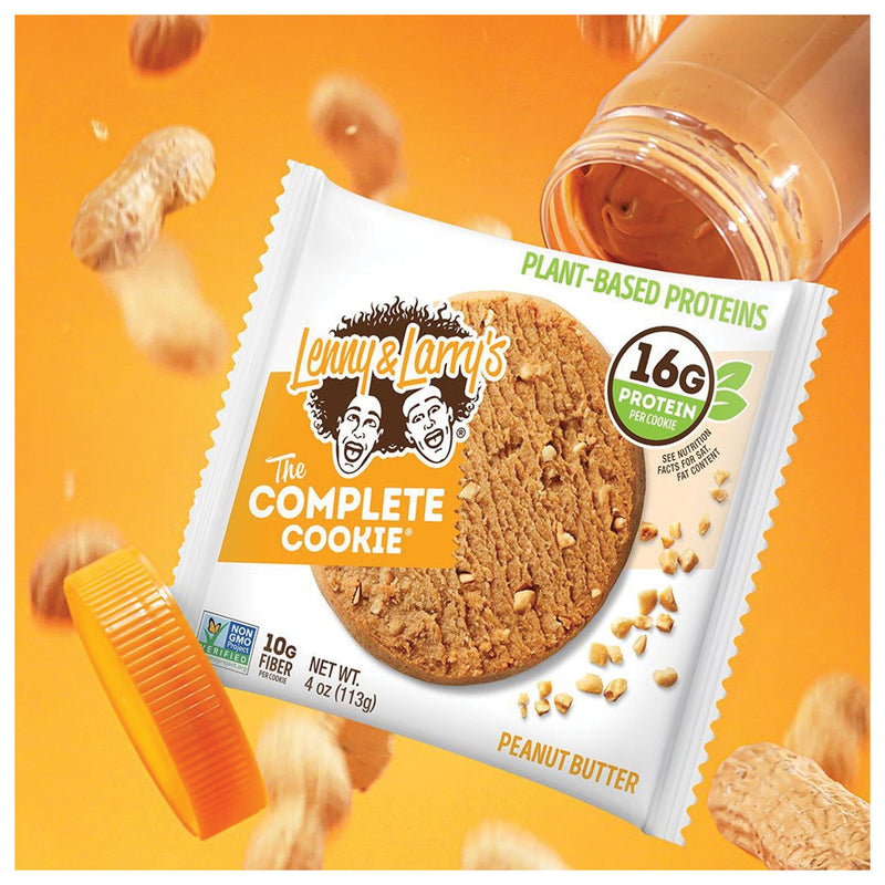 Load image into Gallery viewer, Lenny &amp; Larry Complete Cookie Peanut Butter - Delicious Vegan Protein Snack Pack of  12
