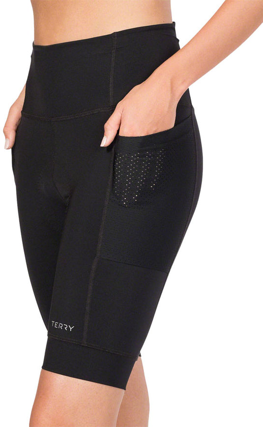 Terry Holster Hi Rise Shorts - Black, Medium