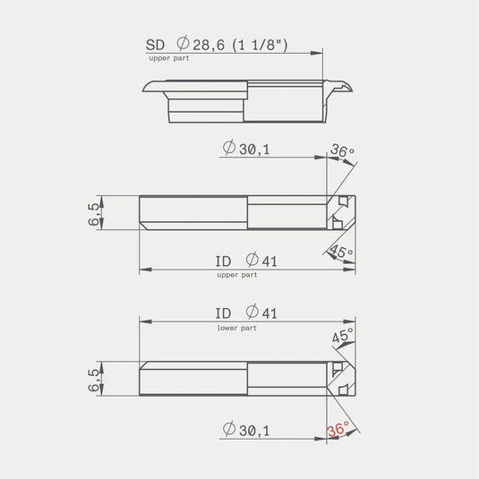 Acros Headset Bearing Set, IS41, 1-1/8