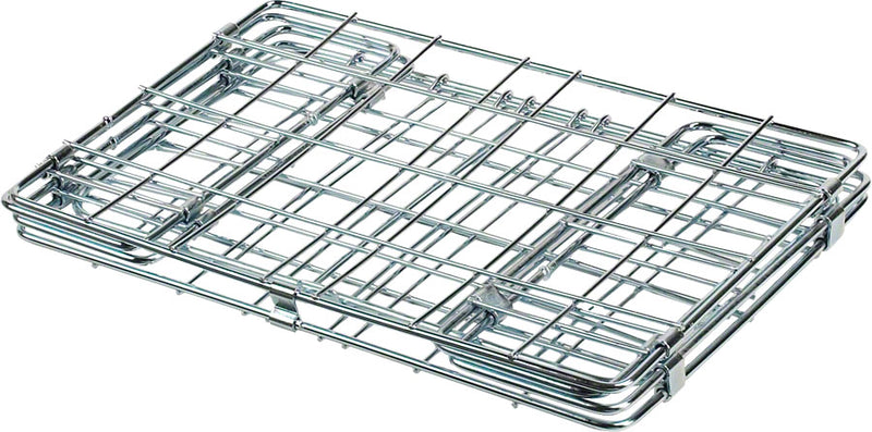 Load image into Gallery viewer, Wald Products Folding Rear Basket Silver Steel 7.25x12.25x8.5`

