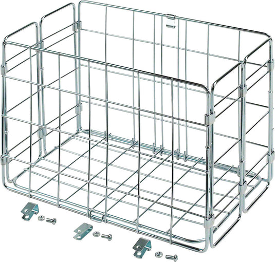 Wald-Folding-Rear-Mount-Basket-Grey-Steel-BG0022-Bicycle-Baskets