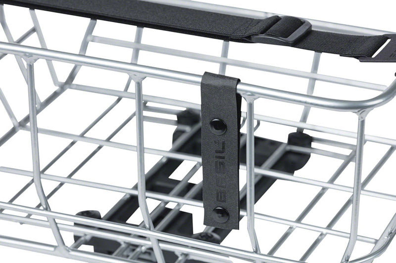 Load image into Gallery viewer, Basil Portland Rear Basket - MIK Mount, Aluminum, Silver

