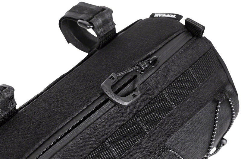 Load image into Gallery viewer, Topeak Tubular BarBag Black 9x5.5in Velcro Straps

