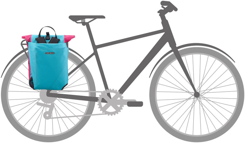 Load image into Gallery viewer, Ortlieb Vario Cyber Pannier -26L, Cyber Blue/Pink
