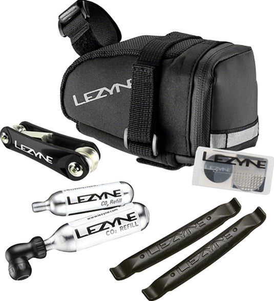 Lezyne-M-Caddy-CO2-Saddle-Bag-Kit-Seat-Bag-Reflective-Bands-BG4228