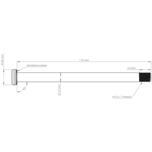 Burgtec Santa Cruz Rear Axle, 12x173.7mm, Deep Blue