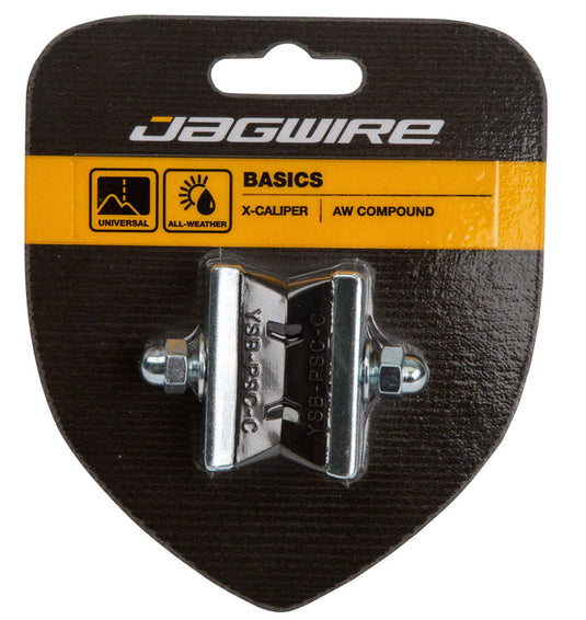 Pack of 2 Jagwire Basics X-Caliper Brake Pads - Threaded, Black, Pair