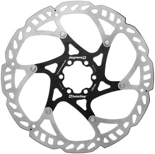 Pack of 2 SwissStop Catalyst Pro Disc Rotor - 220mm, 6-Bolt, Silver/Black