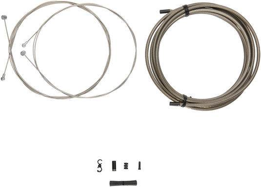 Jagwire Universal Sport Brake Cable Kit Carbon Silver With Lined Housing