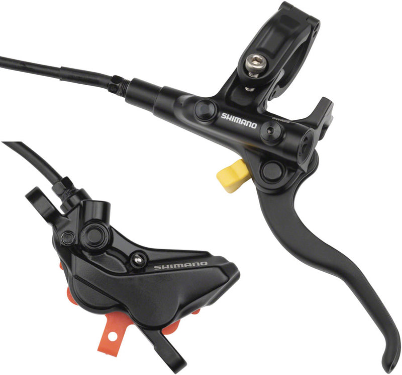 Load image into Gallery viewer, Shimano Deore Hydraulic Disc Brake Bundle 4-Piston Front &amp; Rear Levers, Post Mount, Mineral Oil, Black
