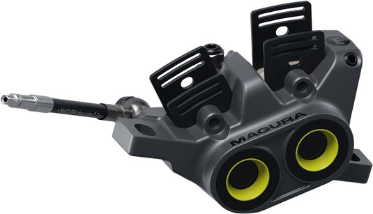 Magura Gustav Pro Disc Brake and Lever - Front or Rear, Post Mount, 4-Piston, Aluminum Lever Blade, Black/Anthracite