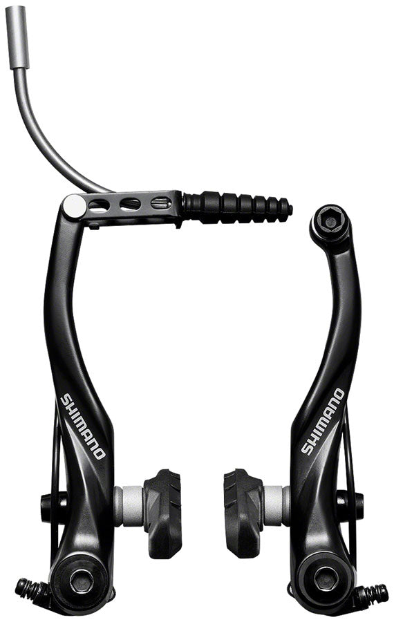 Load image into Gallery viewer, Shimano ALIVIO T400 V-Brake Bundle - Front &amp; Rear Flat Bar Trekking Bike Brake Sets, Black, Adjustable Tension

